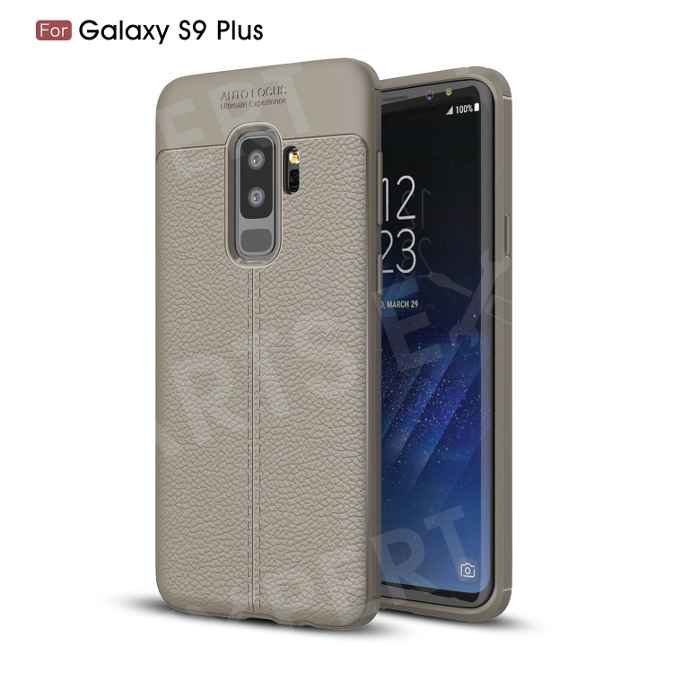 

Litchi Skin Flexible TPU Back Phone Shell for Samsung Galaxy S9 Plus G965 - Grey, Galaxy S9+