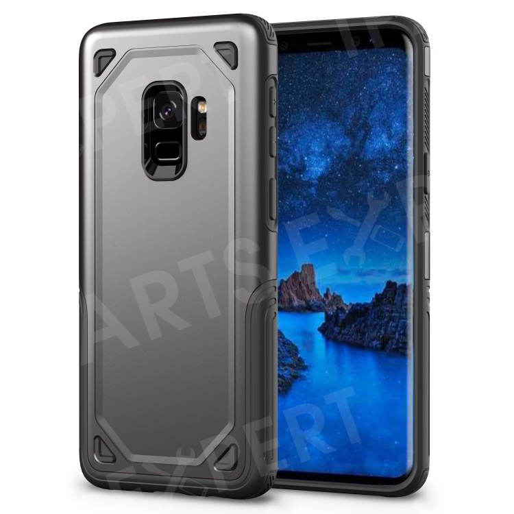 

Hybrid PC + TPU Armor Rugged Shell for Samsung Galaxy S9 G960 - Grey, Galaxy S9