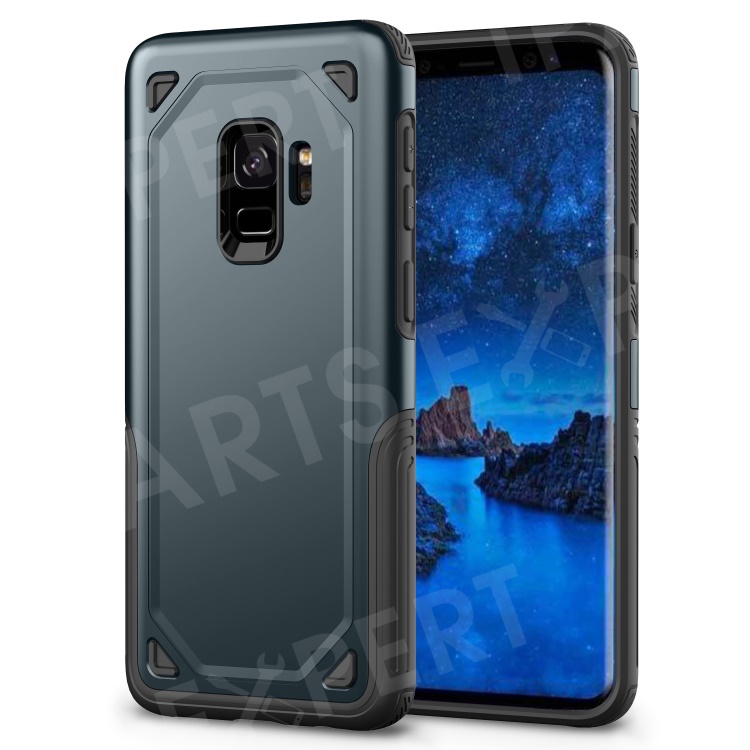 

Hybrid PC + TPU Armor Rugged Mobile Cover for Samsung Galaxy S9 G960 - Dark Blue, Galaxy S9