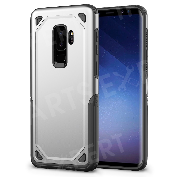 

Plastic + TPU Hybrid Rugged Armor Protective Case for Samsung Galaxy S9+ G965 - Silver, Galaxy S9+