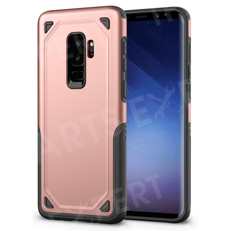 

Plastic + TPU Hybrid Rugged Armor Phone Shell Case for Samsung Galaxy S9+ G965 - Rose Gold, Galaxy S9+
