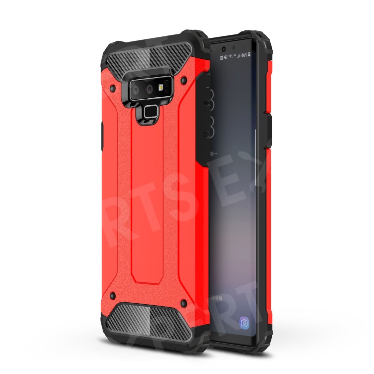 

Armor Guard Plastic + TPU Hybrid Cell Phone Case for Samsung Galaxy Note 9 - Red, Galaxy Note9 N960