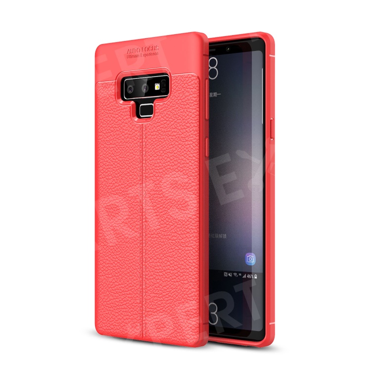 

Litchi Texture Soft TPU Gel Cover Casing for Samsung Galaxy Note 9 - Red, Galaxy Note9 N960