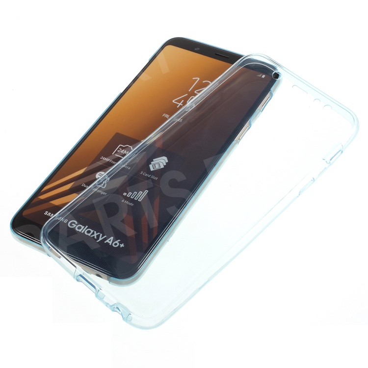 

Two Pieces Front + Back TPU Mobile Case for Samsung Galaxy A6 Plus (2018) / A9 Star Lite - Blue, Galaxy A6+ (2018)