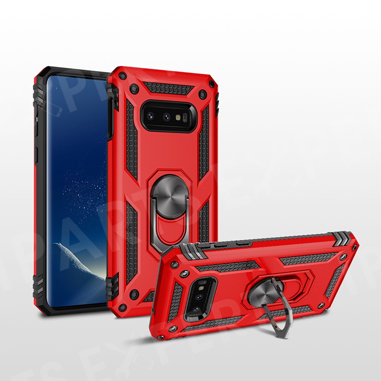 

Armor PC TPU Hybrid Cover with Kickstand for Samsung Galaxy S10e - Red, Galaxy S10e