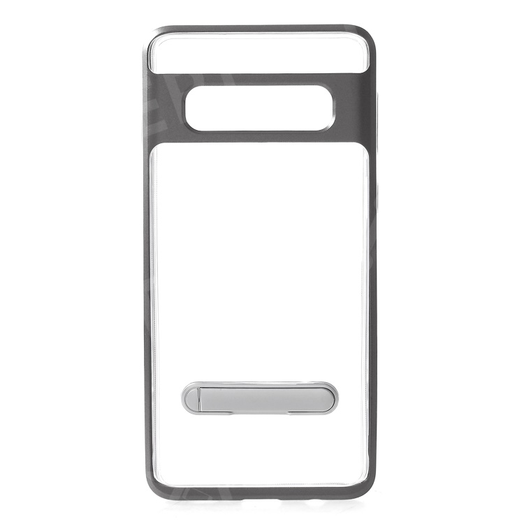 

Hybrid Clear Back PC + TPU Kickstand Case for Samsung Galaxy S10 Plus - Grey, Galaxy S10 Plus