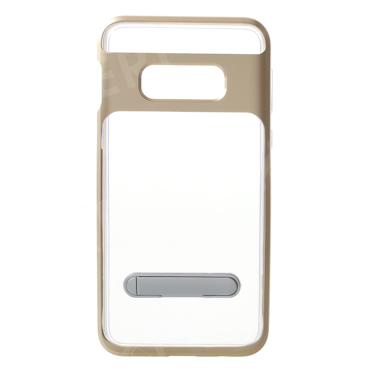

Hybrid Clear Back PC + TPU Kickstand Case for Samsung Galaxy S10e - Gold, Galaxy S10e