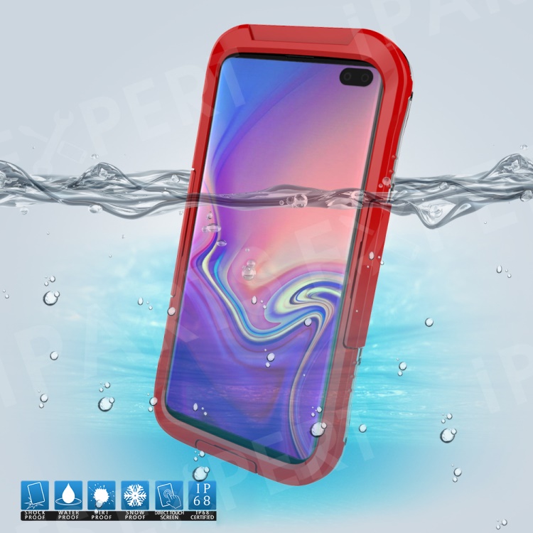 

10m Underwater Waterproof Phone Casing for Samsung Galaxy S10 Dirt/Dust/Snow Proof Case - Red, Galaxy S10