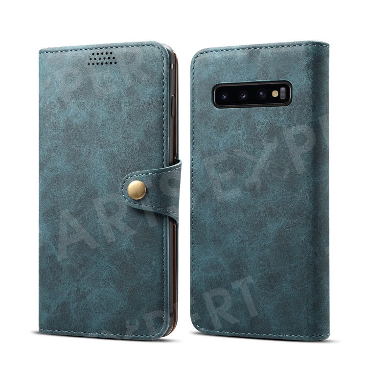 

Leather Wallet Stand Mobile Case for Samsung Galaxy S10 Plus - Blue, Galaxy S10 Plus