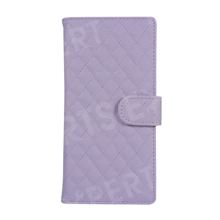 

Grid Pattern Leather Wallet Stand Case for Samsung Galaxy A50/A50s/A30s - Light Purple, Galaxy A50s