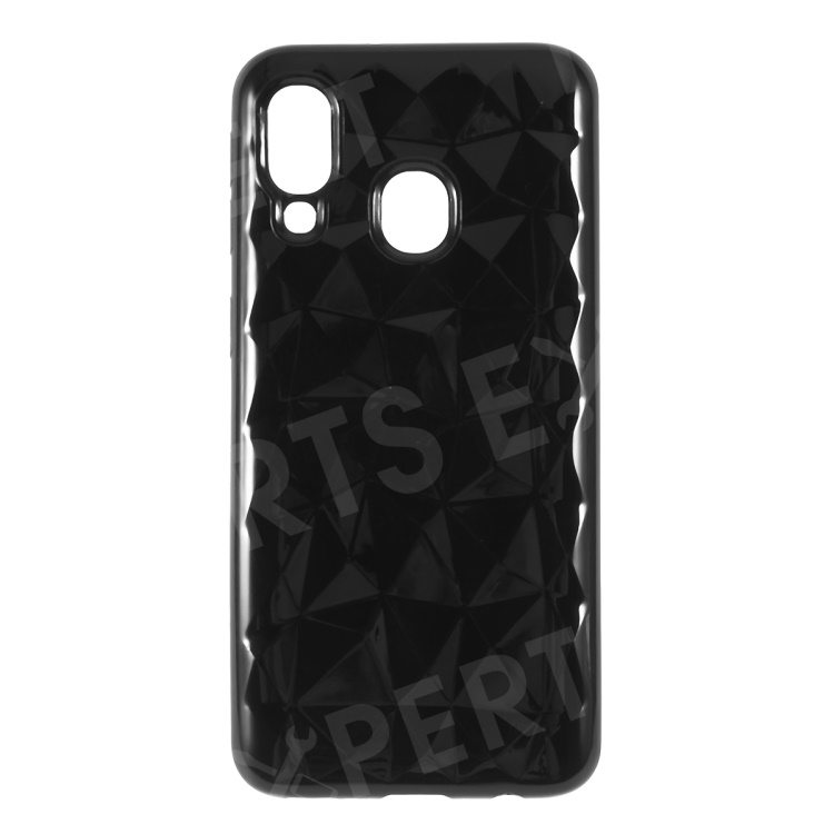 

3D Diamond Grain Soft TPU Case for Samsung Galaxy A40 - Black, Galaxy A40