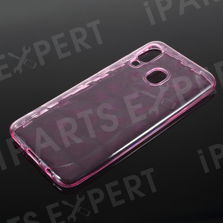

3D Diamond Grain Soft TPU Case for Samsung Galaxy A40 - Pink, Galaxy A40