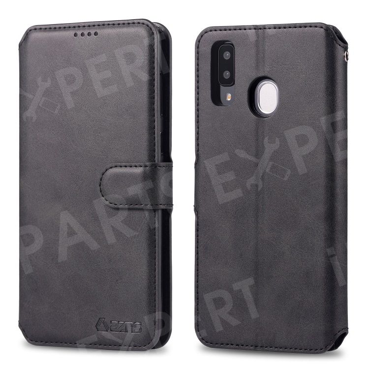 

AZNS Leather Stand Case with Card Slots for Samsung Galaxy A40 - Black, Galaxy A40