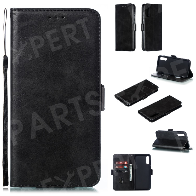 

Leather Wallet Stand Flip Phone Case Cover for Samsung Galaxy A70 - Black, Galaxy A70
