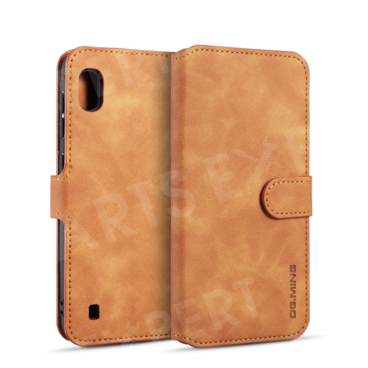 

DG.MING Retro Style Wallet Leather Stand Case for Samsung Galaxy A10 - Brown, Galaxy A10