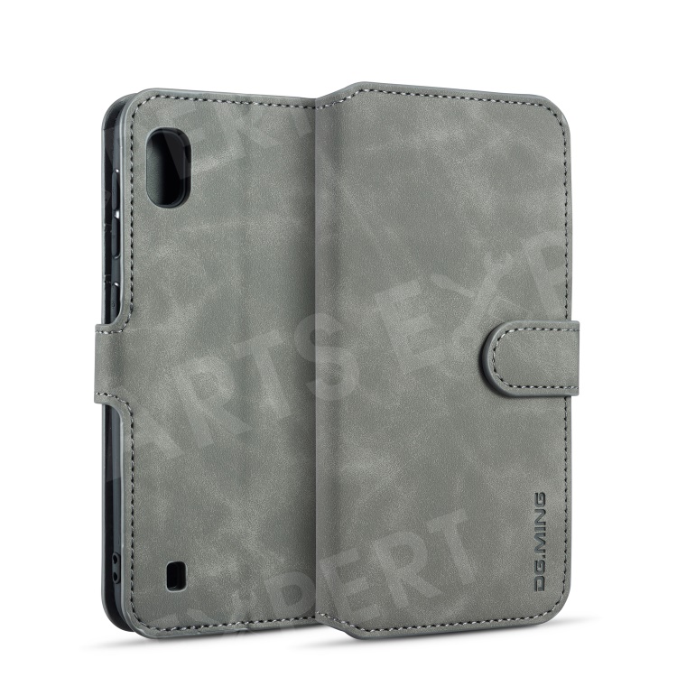 

DG.MING Retro Style Wallet Leather Stand Case for Samsung Galaxy A10 - Grey, Galaxy A10