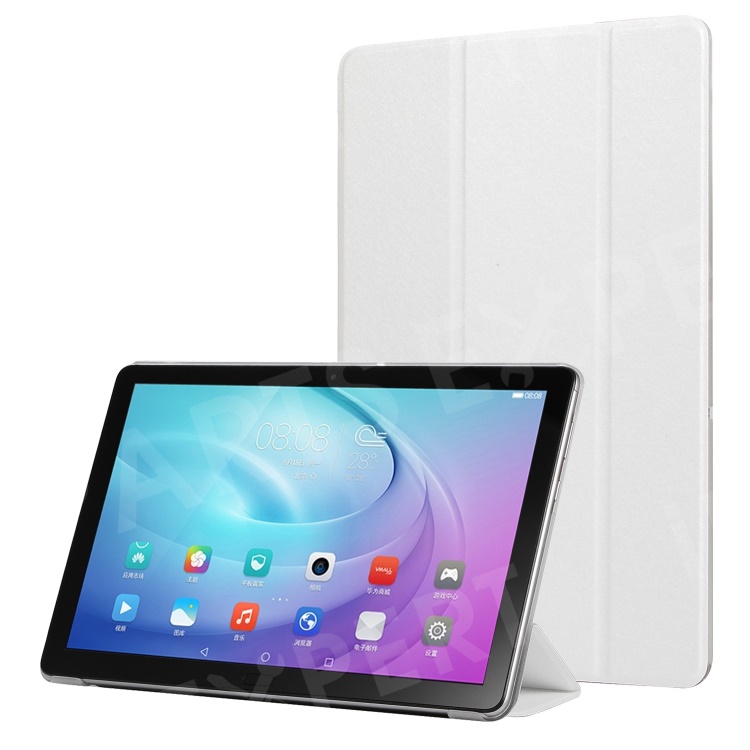 

Silk Texture Tri-fold Stand Leather Case for Samsung Galaxy Tab A 10.1 (2019) SM-T515 - White, Galaxy Tab A 10.1 (2019)