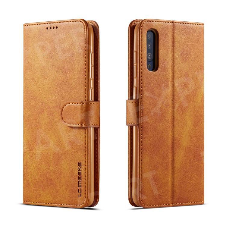 

LC.IMEEKE Leather Wallet Case for Samsung Galaxy A70 - Brown, Galaxy A70