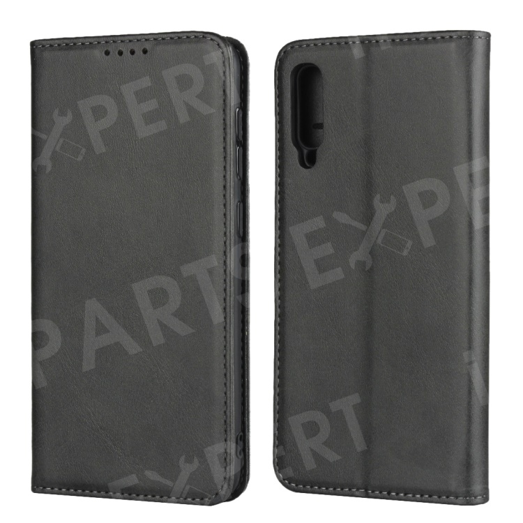 

Auto-absorbed Leather Wallet Stand Cover for Samsung Galaxy A50/A50s/A30s - Black, Galaxy A50