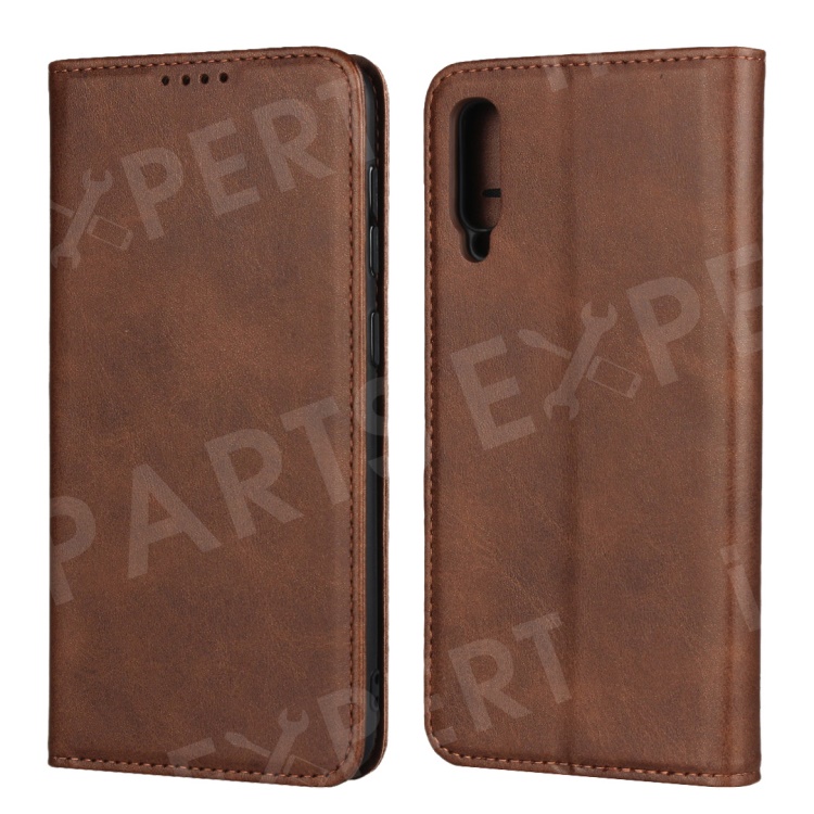 

Auto-absorbed Leather Wallet Stand Cover for Samsung Galaxy A50/A50s/A30s - Coffee, Galaxy A50