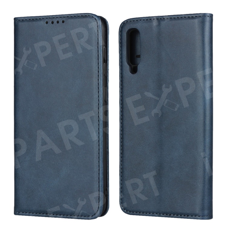 

Auto-absorbed Leather Wallet Stand Cover for Samsung Galaxy A50/A50s/A30s - Blue, Galaxy A50