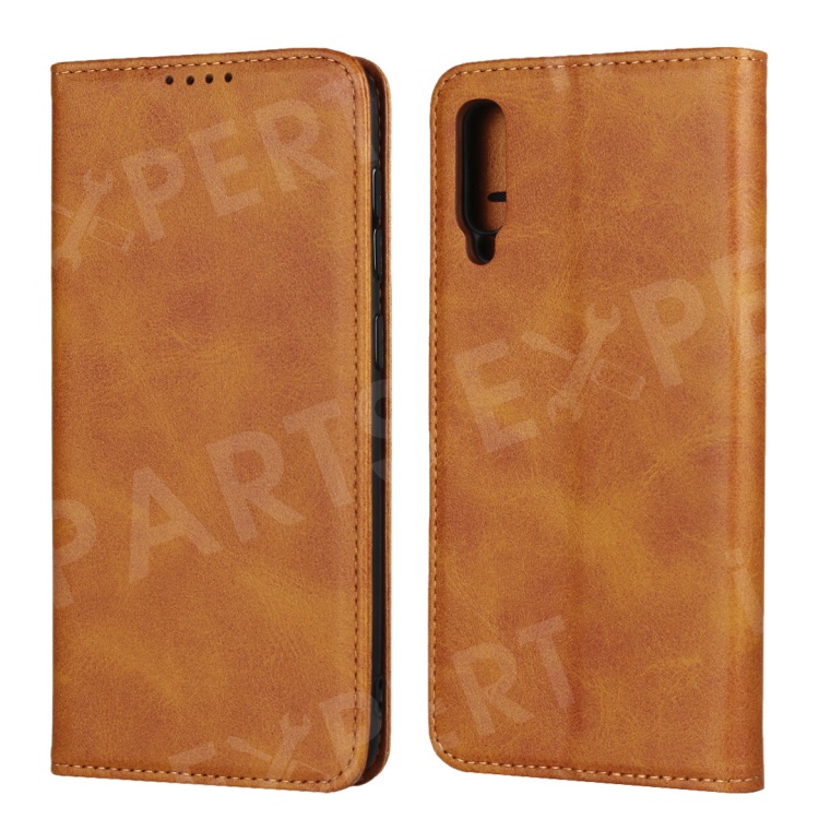 

Auto-absorbed Leather Wallet Stand Cover for Samsung Galaxy A50/A50s/A30s - Brown, Galaxy A50