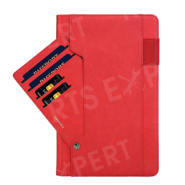 

CMAI2 Wallet Stand Tablet Leather Case with Stylus Pen Holder for Samsung Galaxy Tab A 10.1 (2019) SM-T515 / SM-T510 - Red, Galaxy Tab A 10.1 (2019)