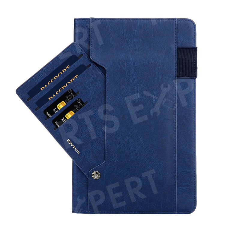 

CMAI2 Wallet Stand Tablet Leather Case with Stylus Pen Holder for Samsung Galaxy Tab A 10.1 (2019) SM-T515 / SM-T510 - Dark Blue, Galaxy Tab A 10.1 (2019)