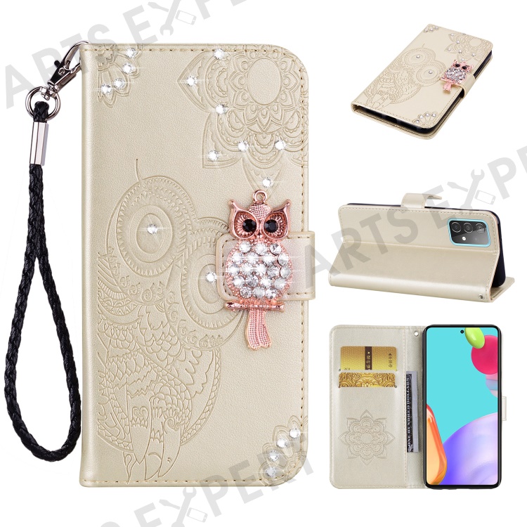 Wholesale Cell Phone For Samsung Galaxy A53 5g Pu Leather Magnetic Clasp Case Rhinestone Decor 2682