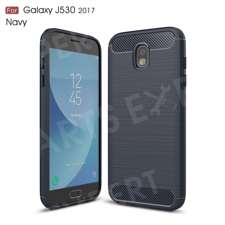 

Carbon Fiber Texture Brushed TPU Mobile Casing for Samsung Galaxy J5 (2017) EU Version - Dark Blue, Galaxy J5 (2017)