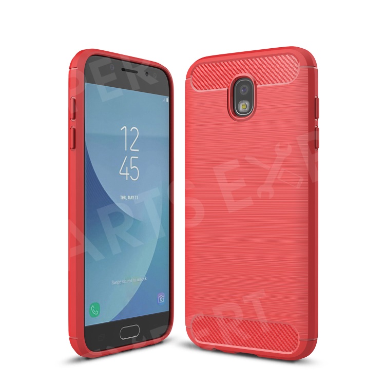 

Carbon Fibre Brushed TPU Cover for Samsung Galaxy J7 (2017) EU Version - Red, Galaxy J7 (2017)