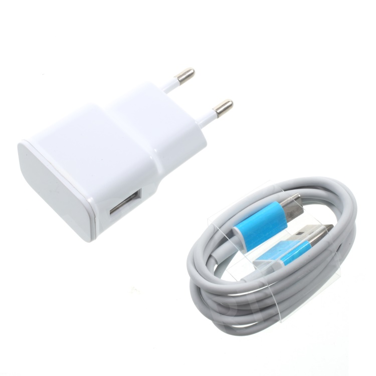 

5V 2.1A Wall Charger Travel AC Adapter + 1M USB Type-C Cable - White / EU Plug, Galaxy S8+