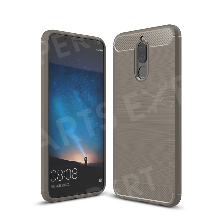 

For Huawei nova 2i / Maimang 6 / Mate 10 lite Carbon Fiber Texture Brushed TPU Mobile Protective Case - Grey, Huawei nova 2i