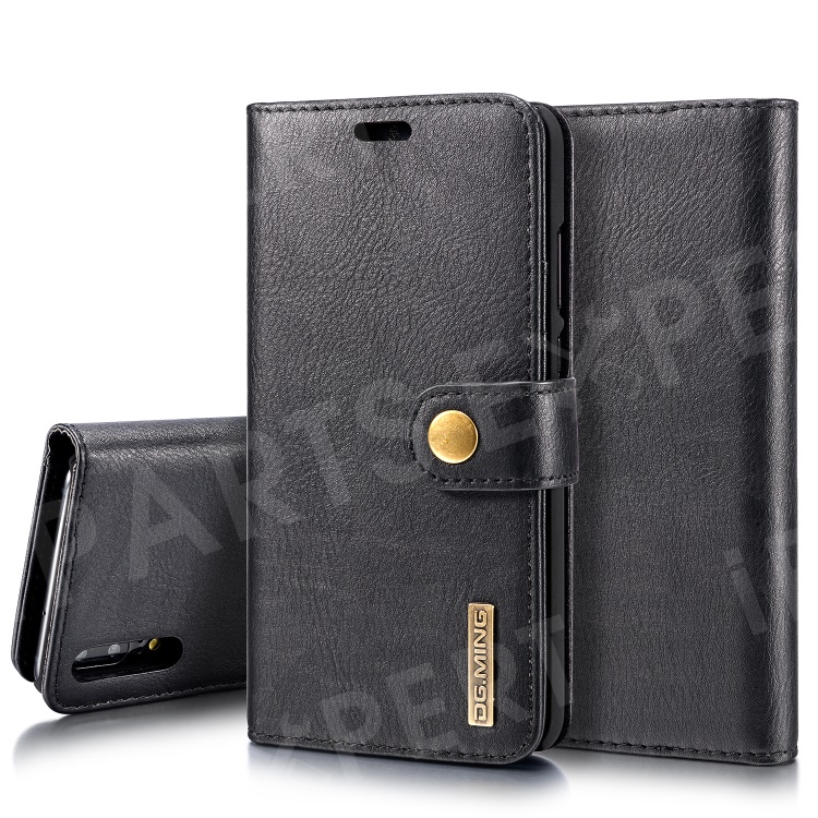 

DG.MING for Huawei P20 Detachable 2-in-1 Split Leather Wallet + PC Back Case - Black, Huawei P20