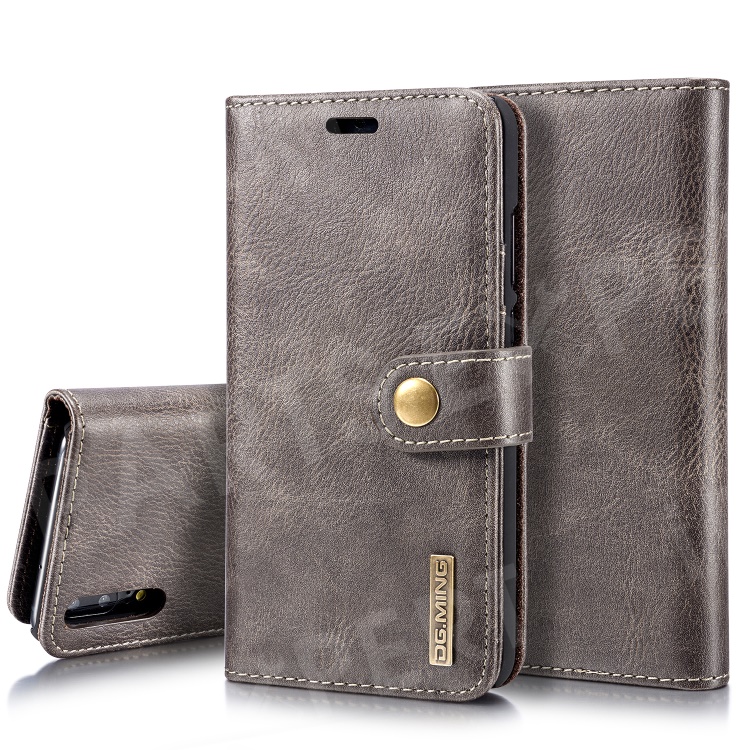 

DG.MING for Huawei P20 Detachable 2-in-1 Split Leather Wallet + PC Phone Cover - Grey, Huawei P20