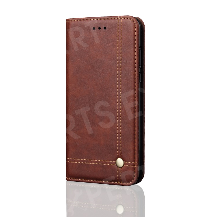 

For Huawei Y5 Prime (2018) / Y5 (2018) / Honor 7s / Play 7 Auto-absorbed Crazy Horse Retro Leather Wallet Stand Protective Shell Case - Dark Brown, Huawei Y5 Prime (2018)