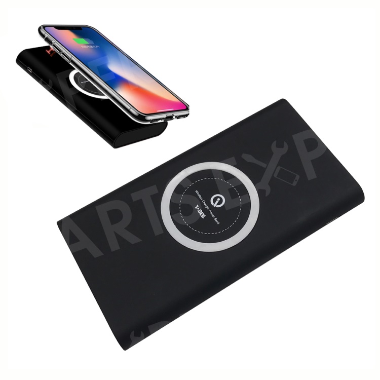 

YOGEE 2 in 1 Wireless Charger (Not Support FOD Function) 6000mAh Power Bank with USB Type-C Port - Black, iPhone XS Max 6.5 inch