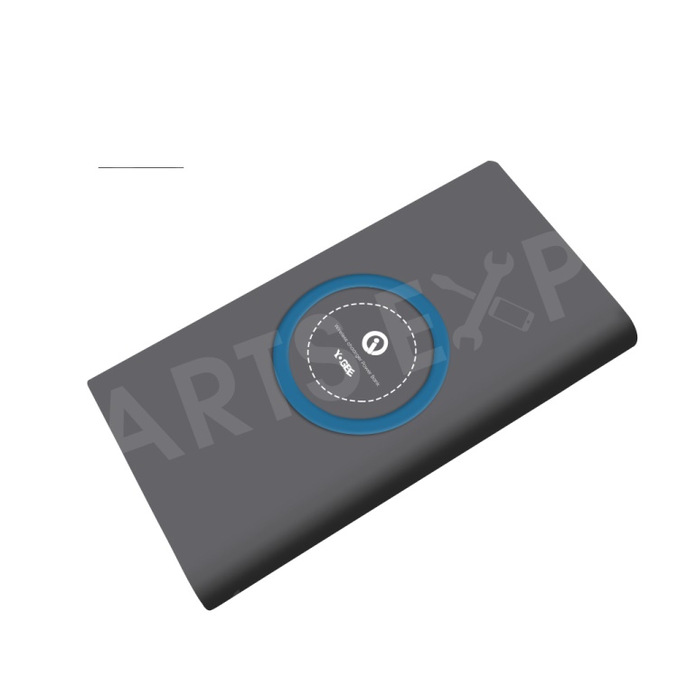 

YOGEE 2 in 1 Wireless Charger 6000mAh External Battery Backup Power Bank (Not Support FOD Function) - Grey, iPhone XS Max 6.5 inch