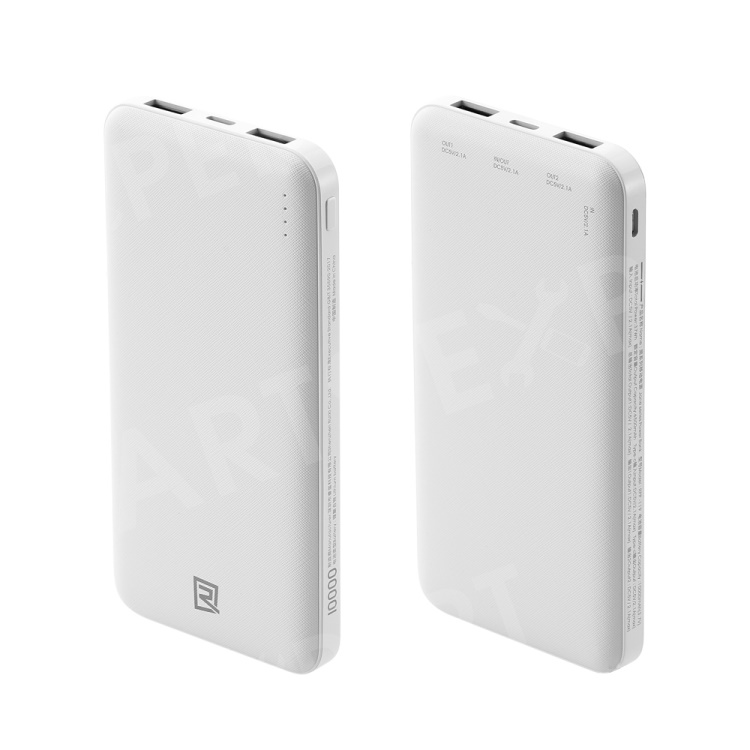 

REMAX Jane Series 10000mAh Portable Power Bank Charger with Dual Outputs/Inputs - White, iPhone XS 5.8 inch