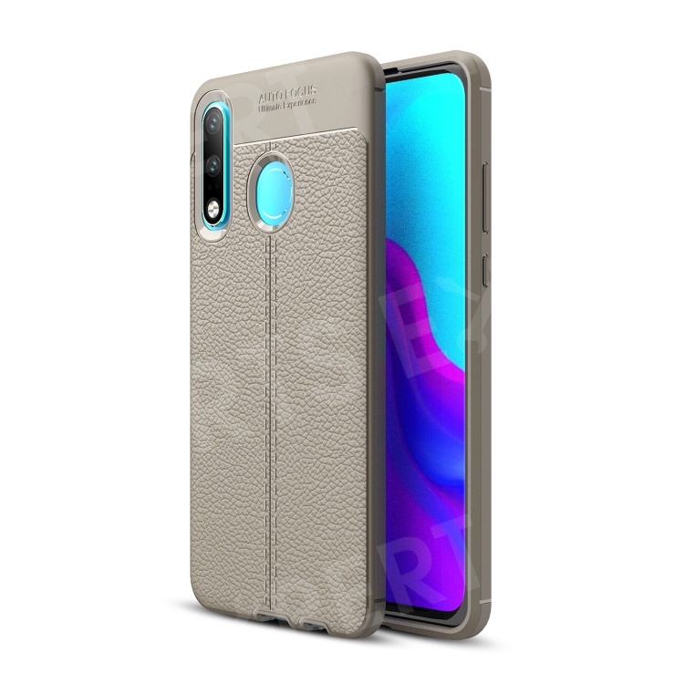 

Litchi Grain Soft TPU Cell Phone Cover for Huawei P30 Lite - Grey, Huawei P30 Lite