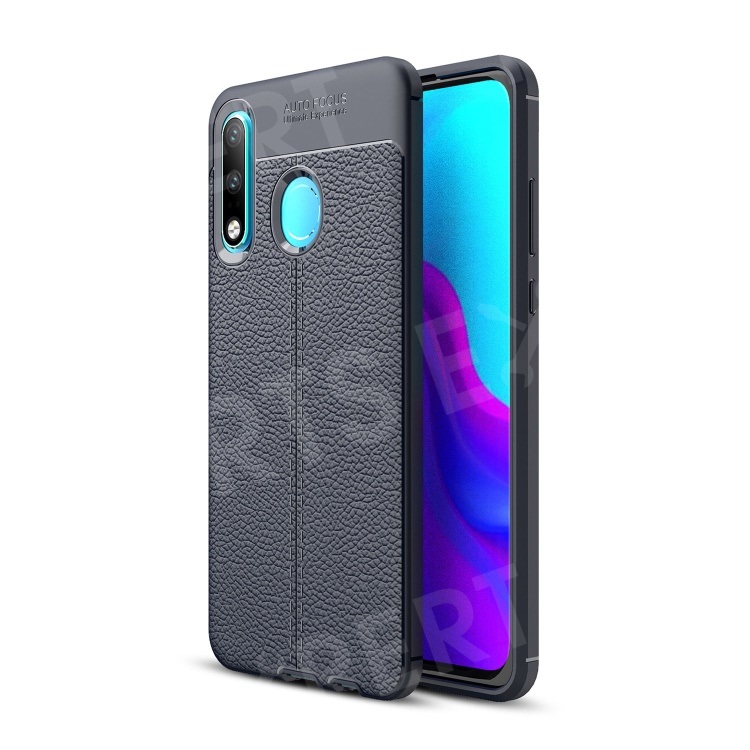 

Litchi Grain Soft TPU Mobile Casing Shell for Huawei P30 Lite - Dark Blue, Huawei P30 Lite