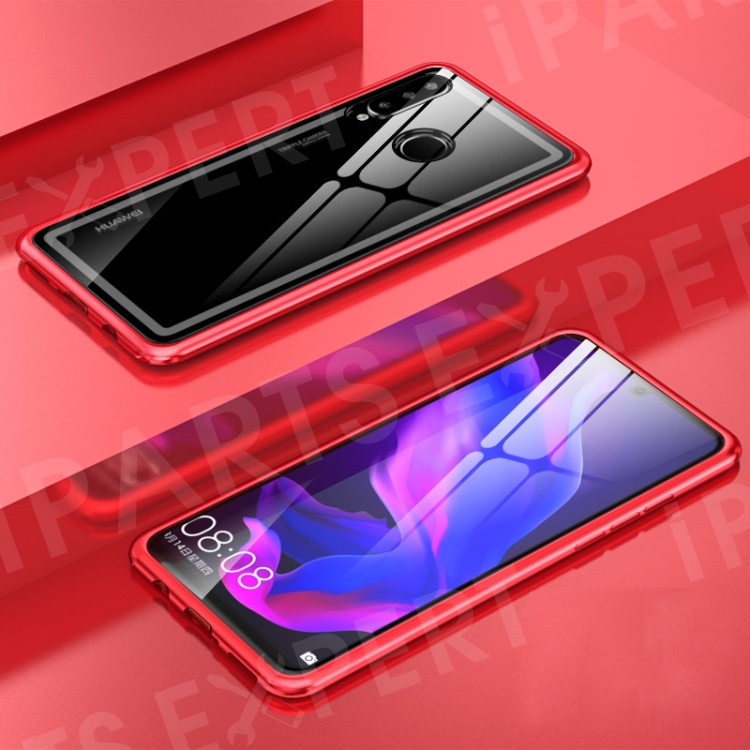 

Magnetic Adsorption Tempered Glass + Metal Hybrid Case for Huawei P30 Lite - Red, Huawei P30 Lite