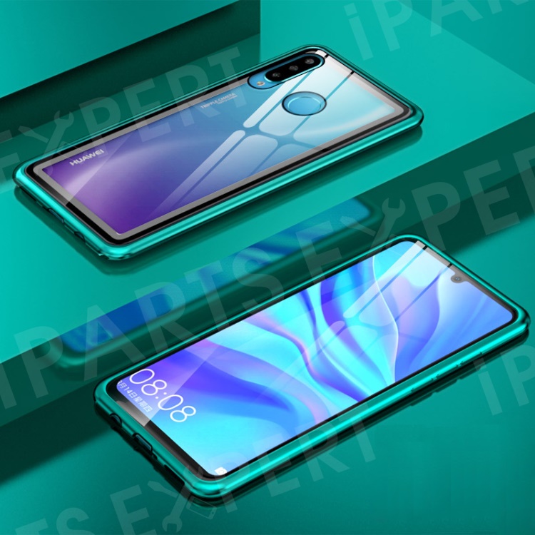 

Magnetic Adsorption Tempered Glass + Metal Hybrid Case for Huawei P30 Lite - Green, Huawei P30 Lite