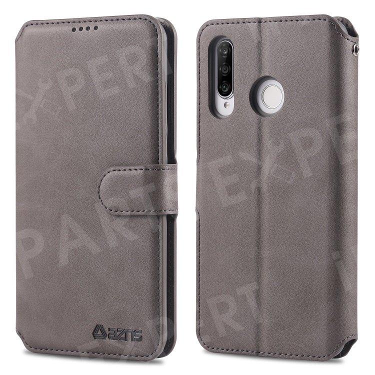 

AZNS PU Leather Wallet Case with Stand for Huawei P30 Lite / nova 4e - Grey, Huawei P30 Lite