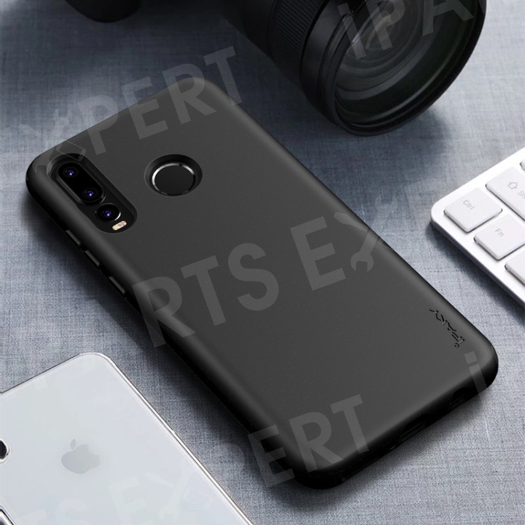 

IPAKY Matte Wheat Straw TPU Protection Phone Case for Huawei P30 Lite / nova 4e - Black, Huawei P30 Lite