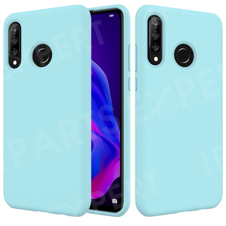 

Soft Liquid Silicone Back Protector Cover for Huawei P30 Lite/nova 4e - Cyan, Huawei P30 Lite