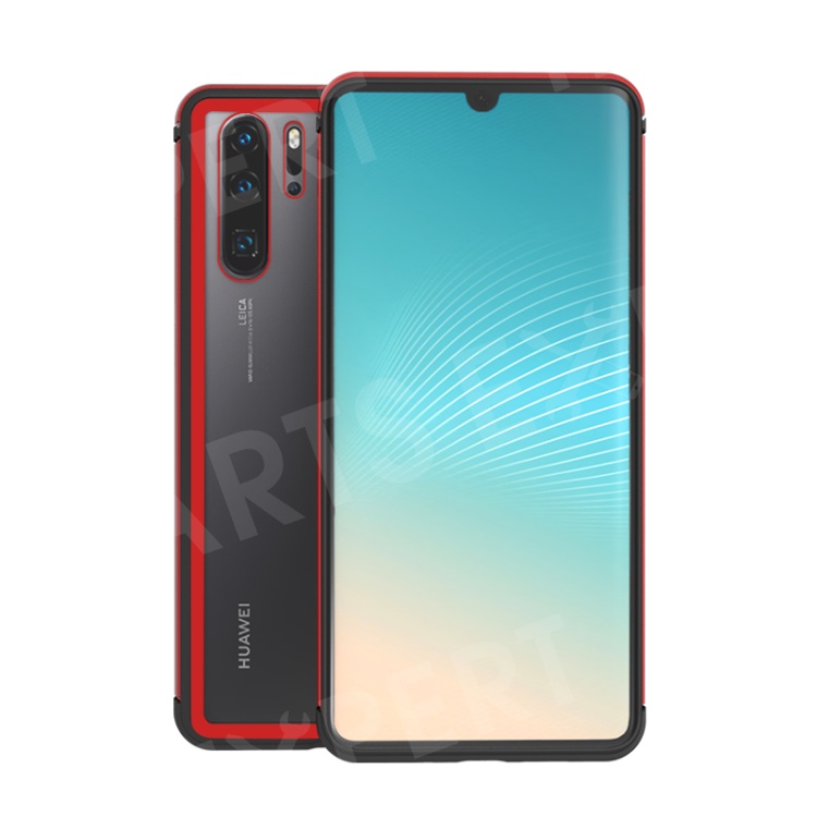 

Shadow Series Tempered Glass + Metal Frame + TPU Hybrid Case for Huawei P30 Pro - Red, Huawei P30 Pro