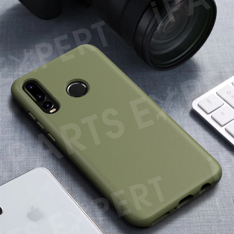 

Matte Eco-Friendly Degradable Wheat Straw TPU Protection Phone Case for Huawei P30 Lite / nova 4e - Army Green, Huawei P30 Lite