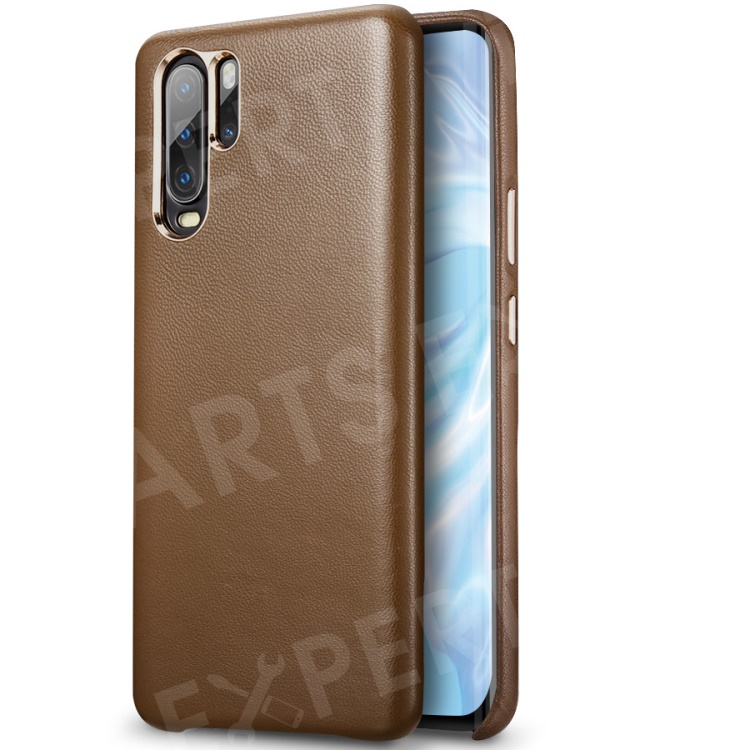 

XOOMZ Luxury Genuine Leather Coated PC Mobile Cover for Huawei P30 Pro - Brown, Huawei P30 Pro