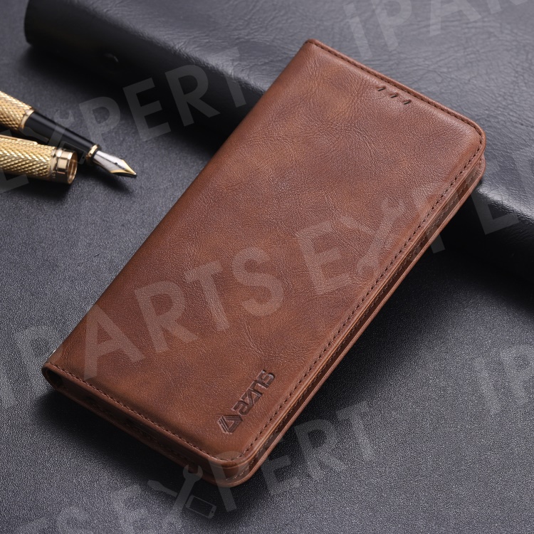 

AZNS Retro Style PU Leather Mobile Case for Huawei P30 - Coffee, Huawei P30